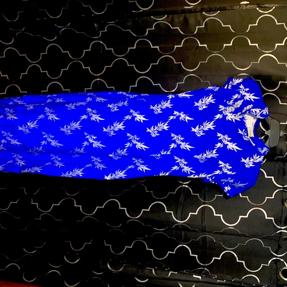 Chinese Dress blue and grey.